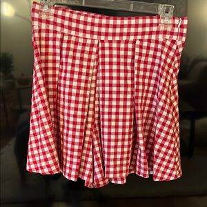 ZARA Red Checkered Women's Skort